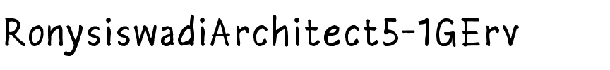 RonysiswadiArchitect5-1GErv.ttf